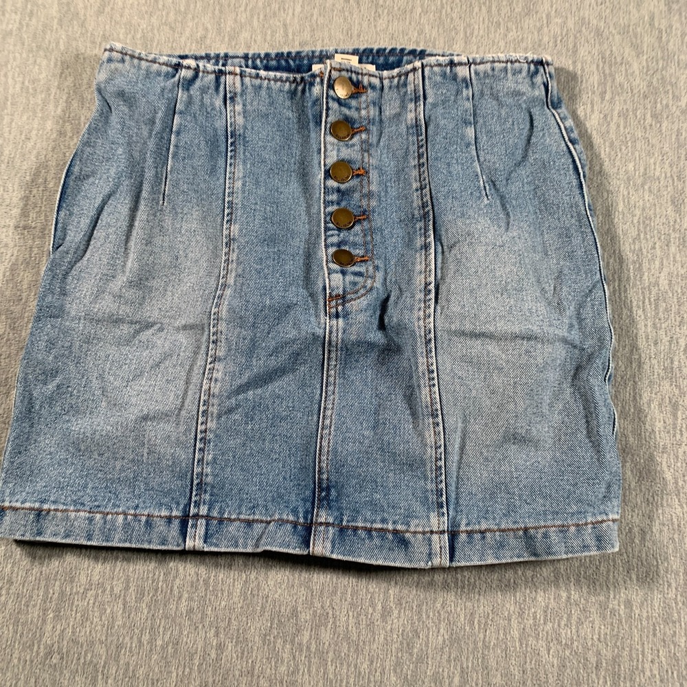 BIllabing Denim Skirt Womens 31 Blue‎ Y2K Button Up Short